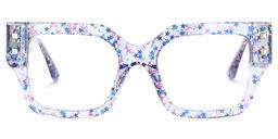 Spaller Square Blue Glasses0