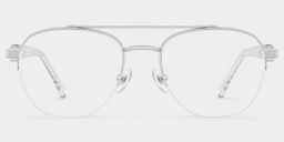 Emily Aviator Silver Glasses0