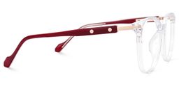 Simoni Round Clear Glasses3