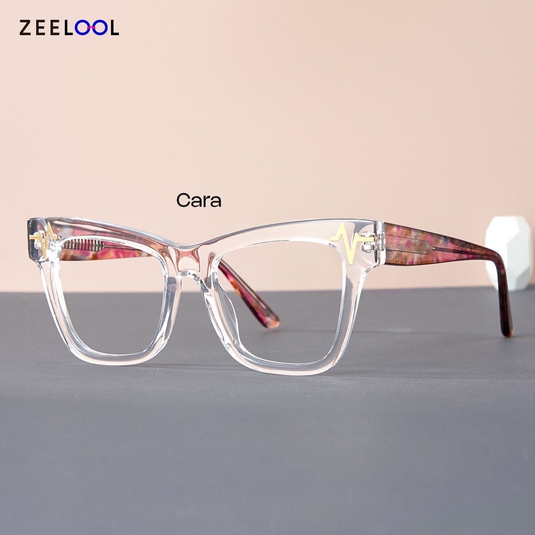 Cara Butterfly Clear Acetate Frames for Women | ZEELOOL Canada4