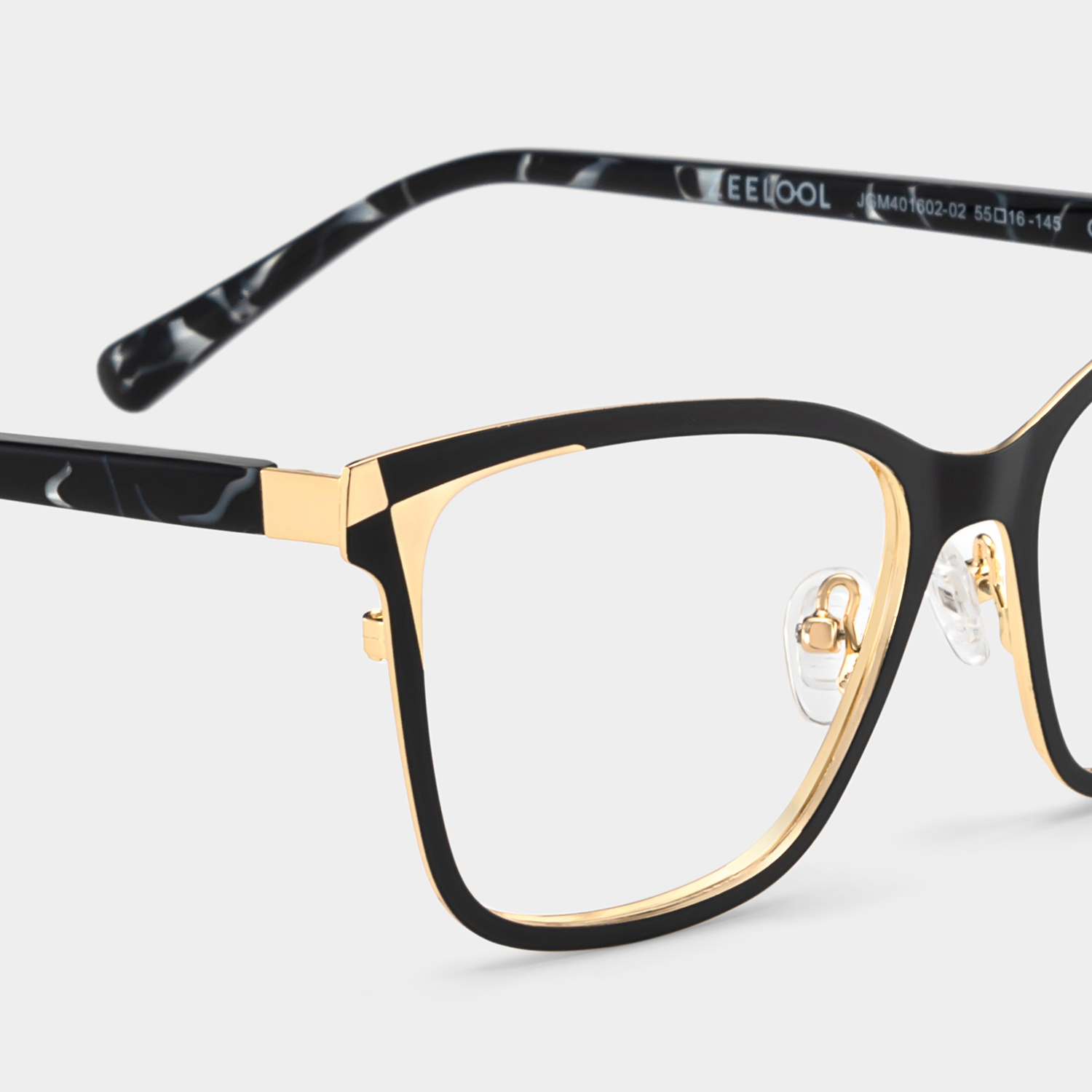 Elise Black Frame Glasses with Rectangle Frame Online | ZEELOOL Canada5