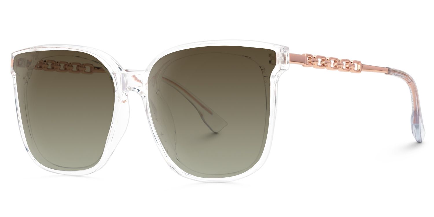 Tammie - Square Clear Frame Sunglasses1