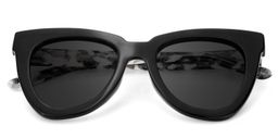 Yaser Cateye Black Sunglasses1