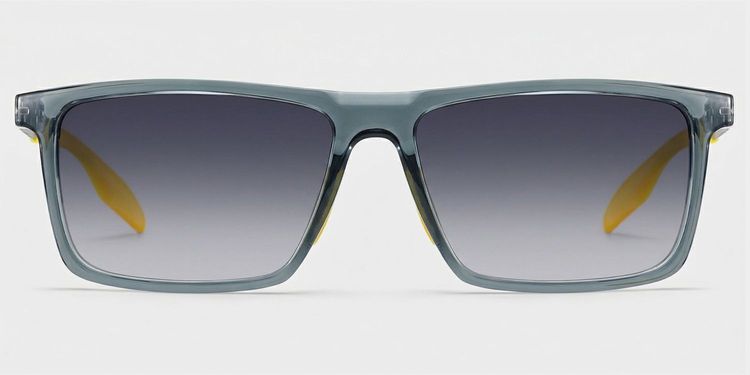 Active Blue Yellow Rectangle Sunglasses