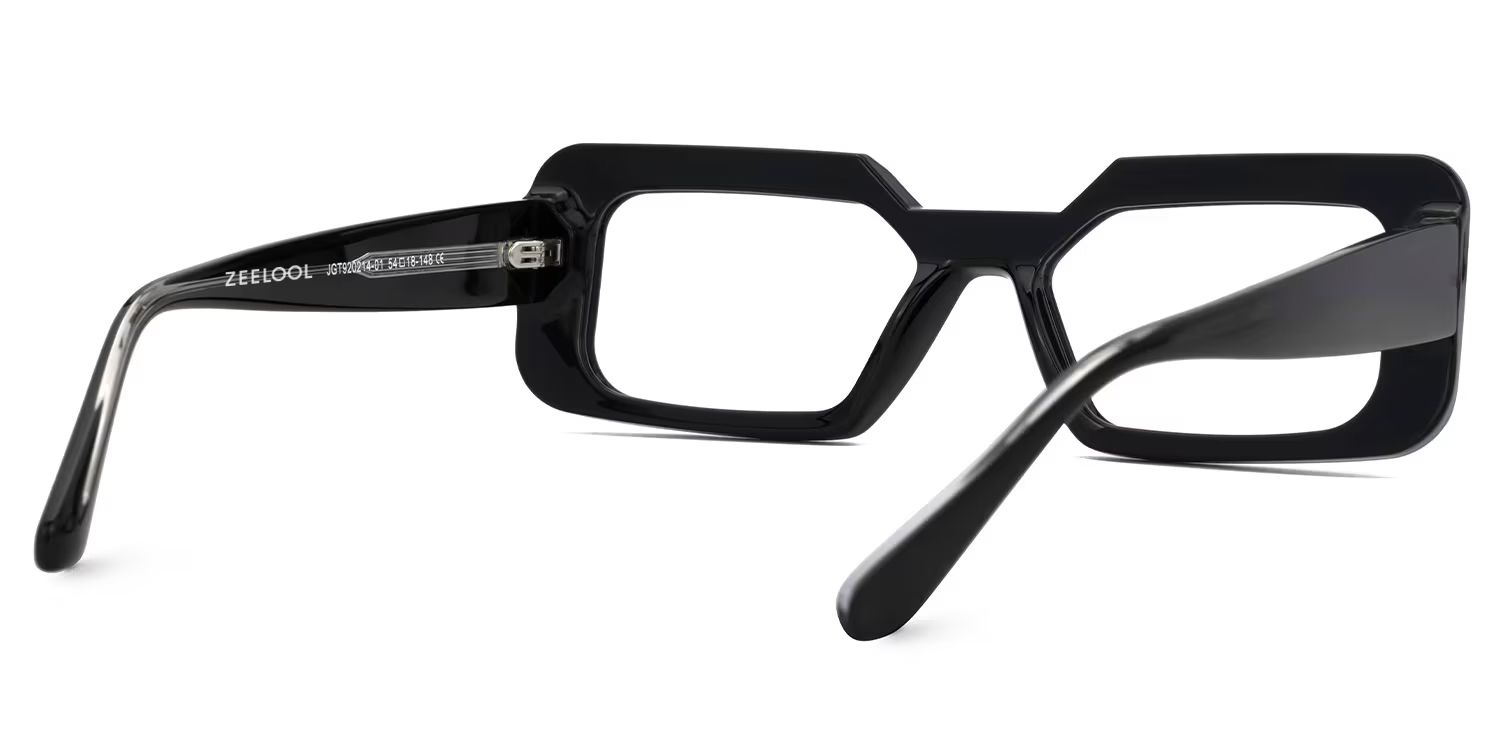 Tasew Black Eyeglasses with Rectangle Design3