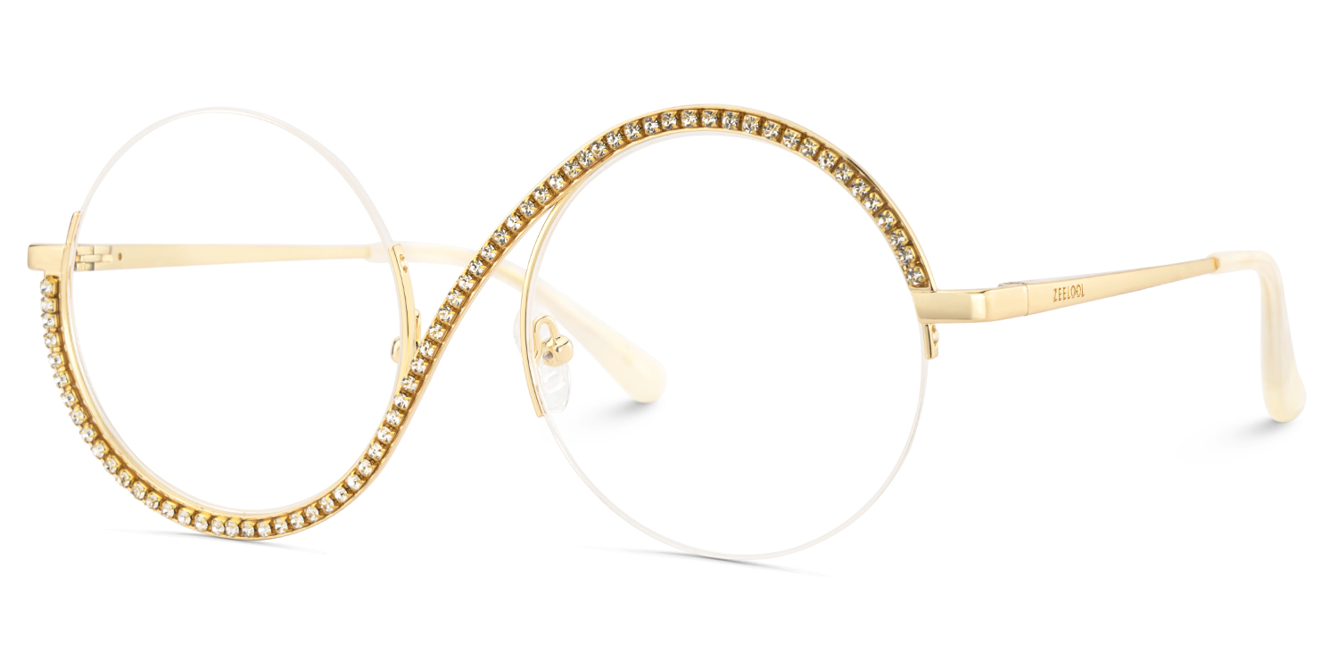 Jaila Round Gold Glasses2