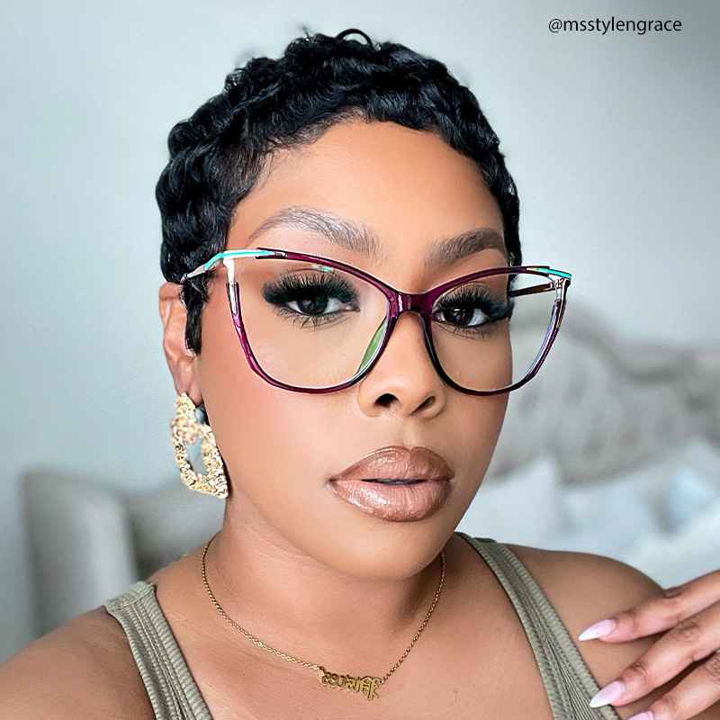 Yomary Cateye Purple Glasses