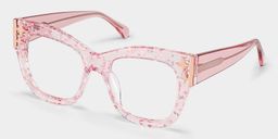 Minfia Square Pink Glasses3