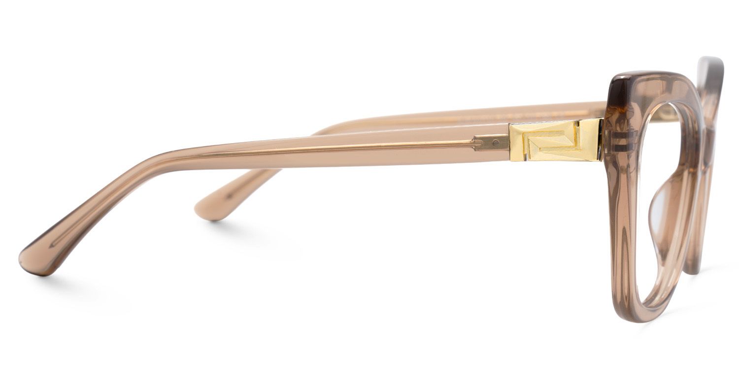 Beige Full rim Square Eyeglasses -Vela on Sale | ZEELOOL Canada2