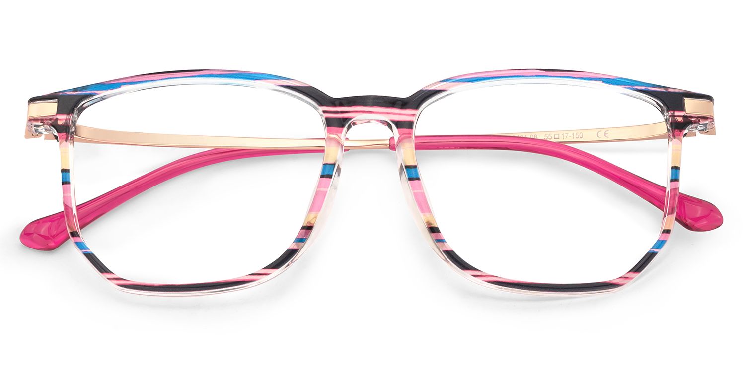 Fezell Black Pink Thin Frame Eyeglasses | ZEELOOL Canada2