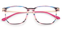 Fezell Square Black Pink Glasses2