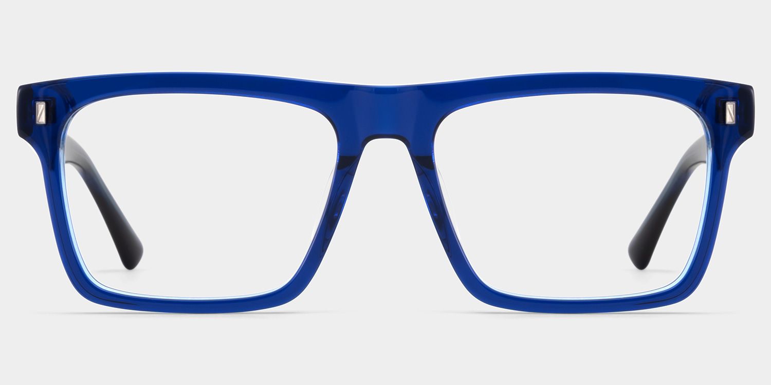 Rectangle Blue Eyeglasses- Henry Acetate Frame Glasses0