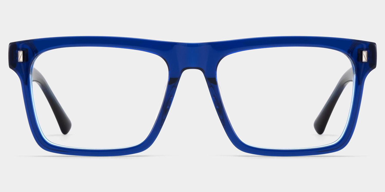 Henry Rectangle Blue Glasses0