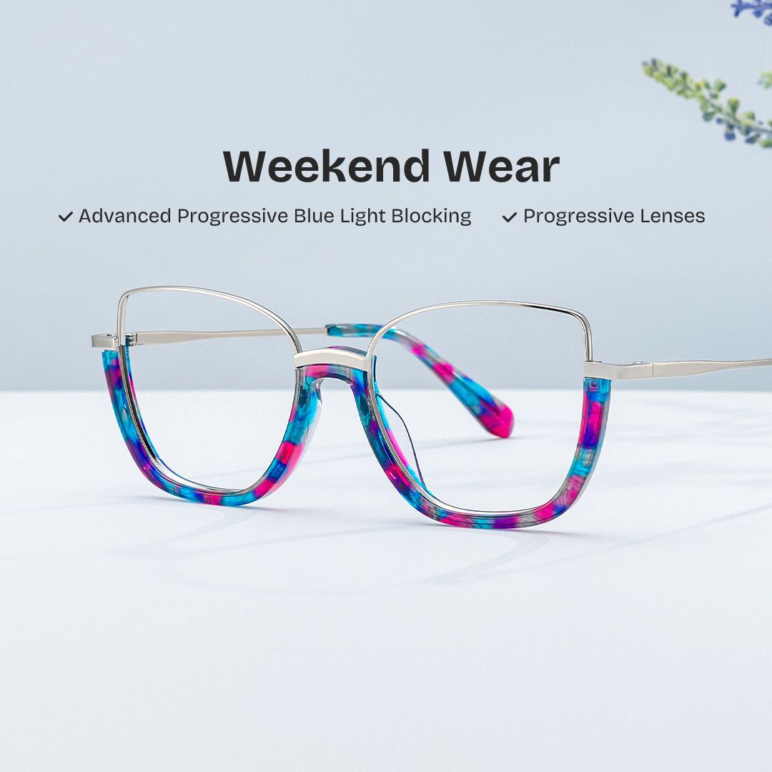 Coleman Eyeglasses in Square Colorful Frame | ZEELOOL Canada0