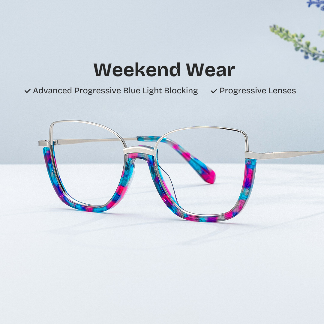 ZEELOOL Coleman Square Colorful Glasses