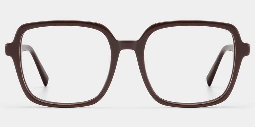 Kenneth Dark Brown Square Glasses