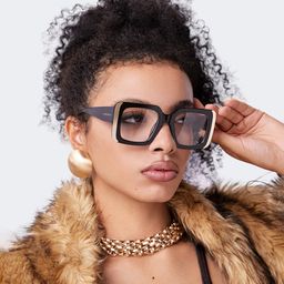 Jesse Black Rectangle Glasses6