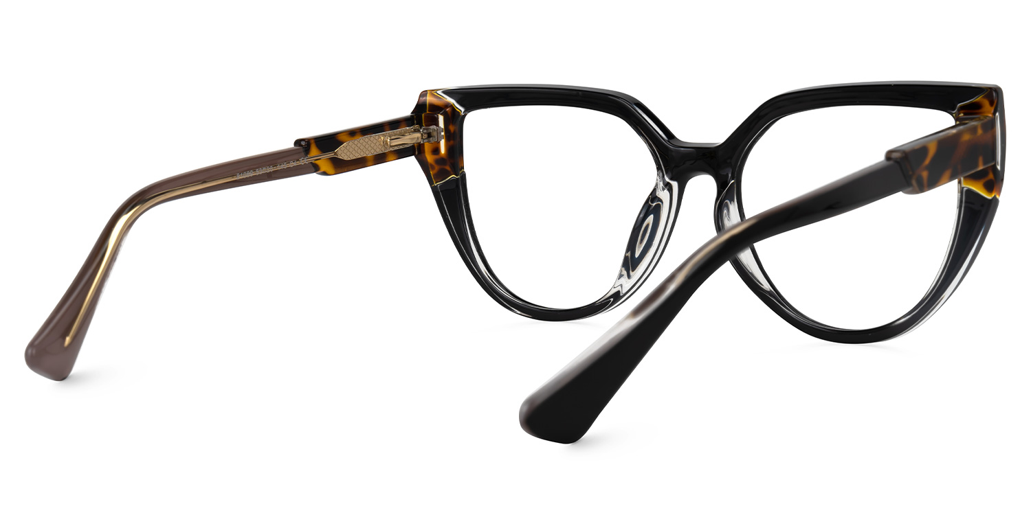 Cateye Damary Black Glasses on sale -Zeelool Glasses3