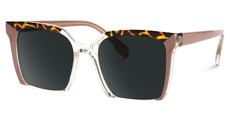 Misty Square Brown Glasses
