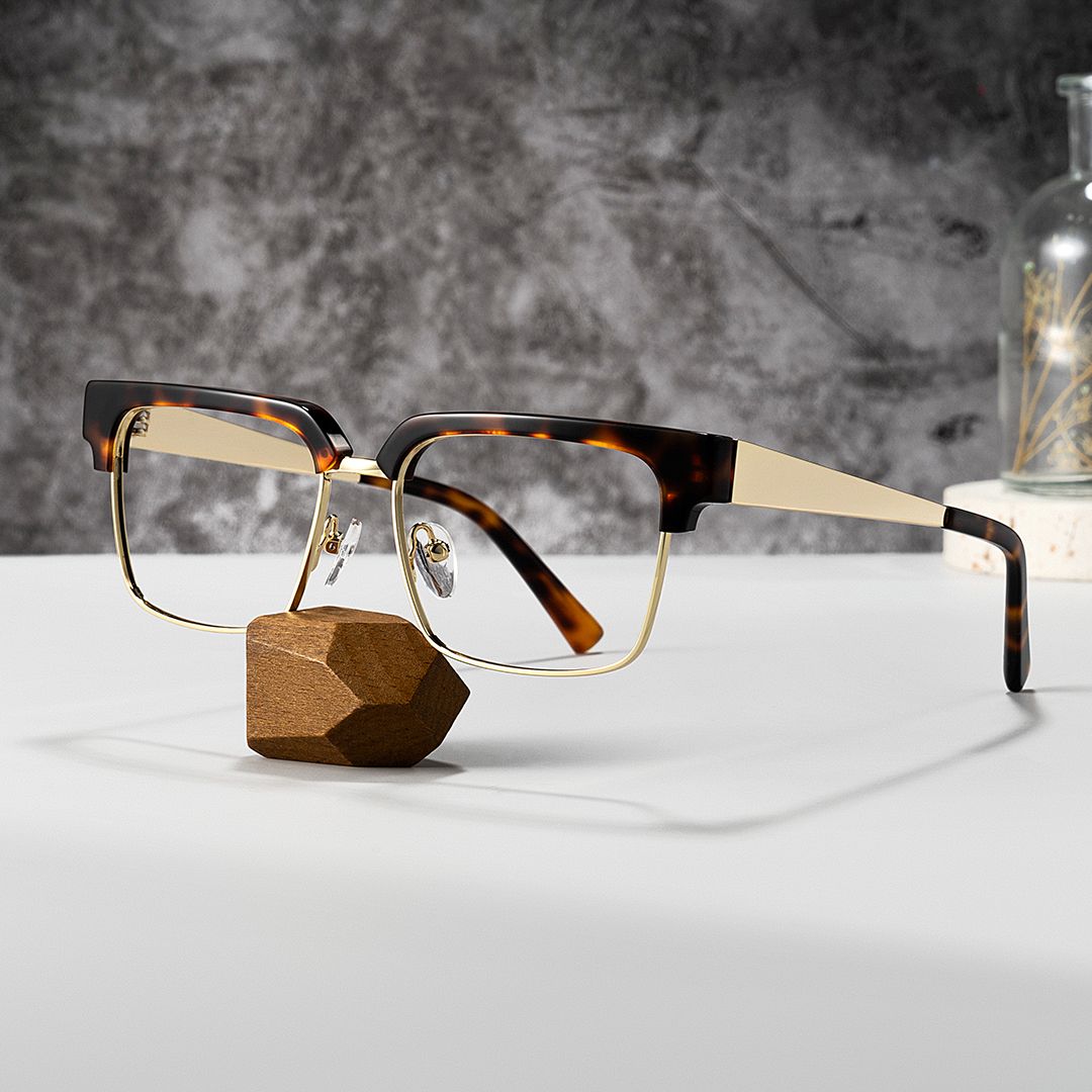 Tortoise Browline Frame Glasses - Gerena on Sale | ZEELOOL Canada0