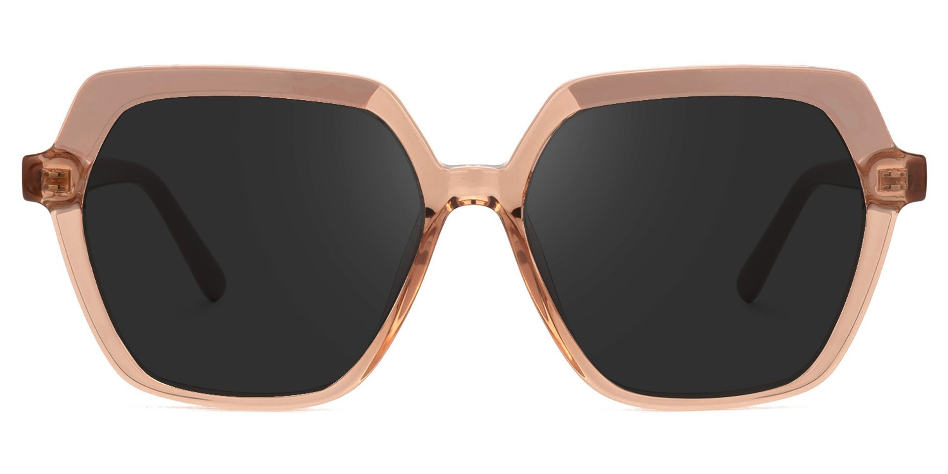 Norah Geometric Beige Sunglasses | ZEELOOL Canada0