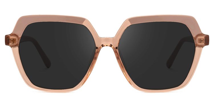 Norah Beige Geometric Sunglasses