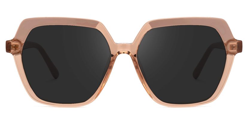 Norah Geometric Beige Sunglasses