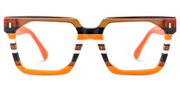 Laguer Rectangle Orange Glasses1