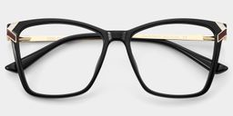 Mia Black Square Glasses2