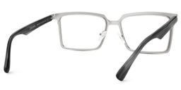 Sharma Rectangle Silver Glasses3