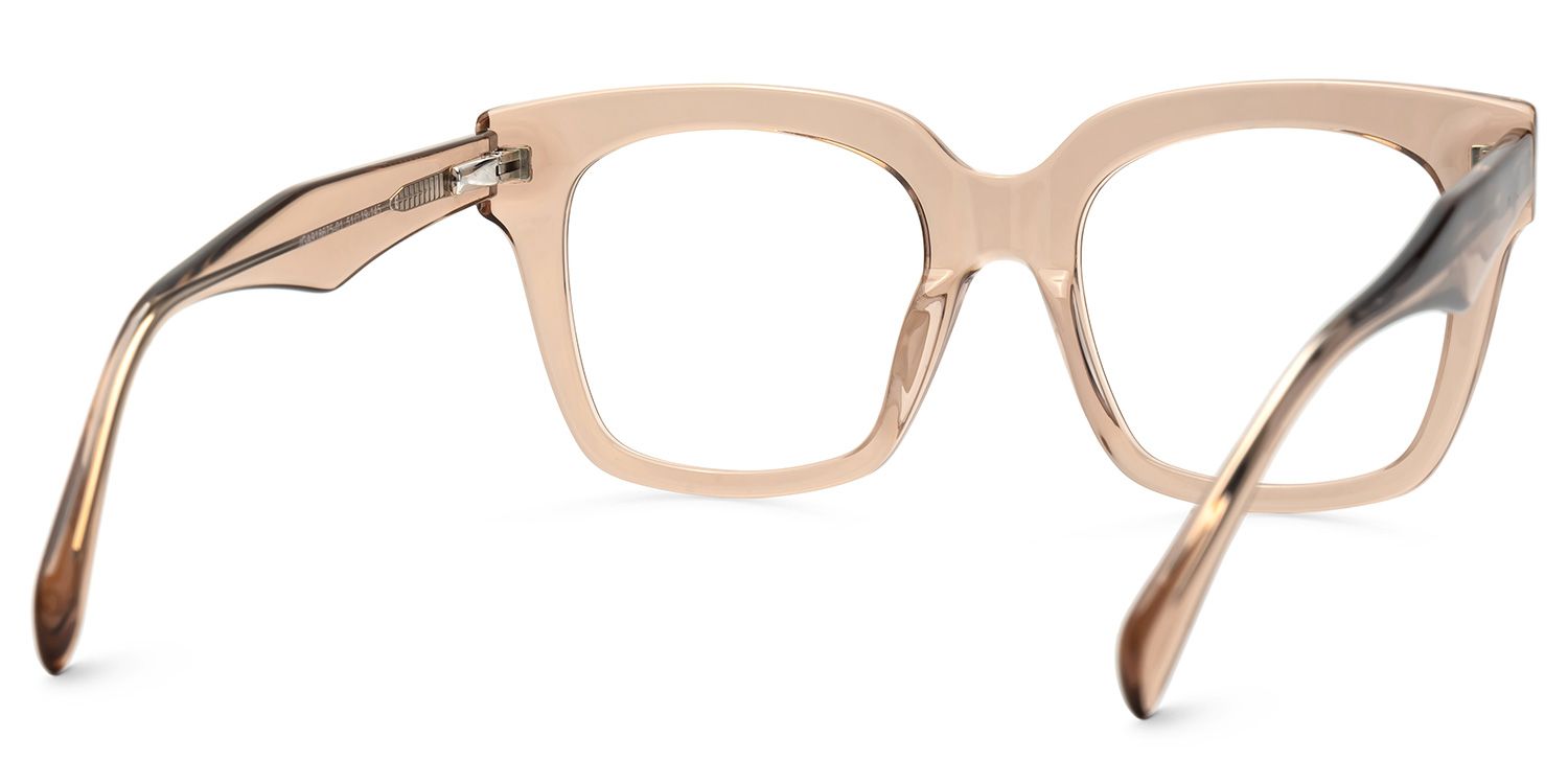 Affordable Beige Trendy Glasses Willard Square Glasses | ZEELOOL Canada3