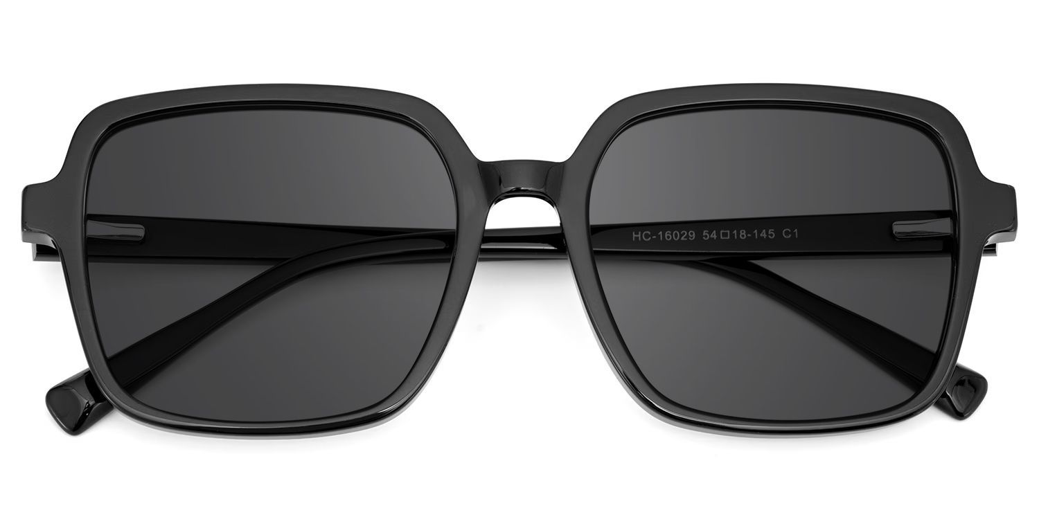 Square Black Eyeglasses- Ember Acetate Frame Glasses1