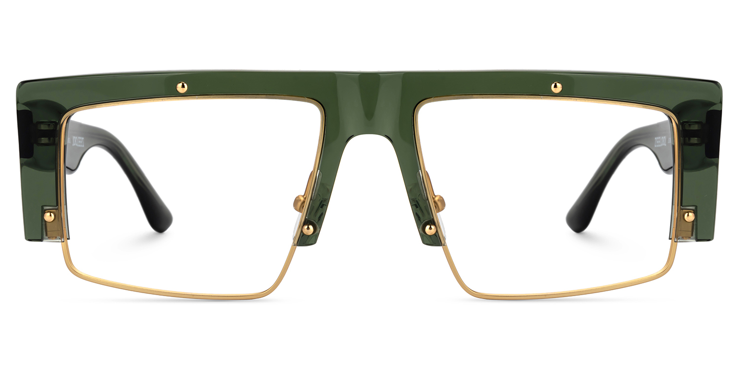 Maldonado Men's Green Glasses With Rectangle Shape | ZEELOOL Canada1