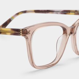 Bella Pink Rectangle Glasses5