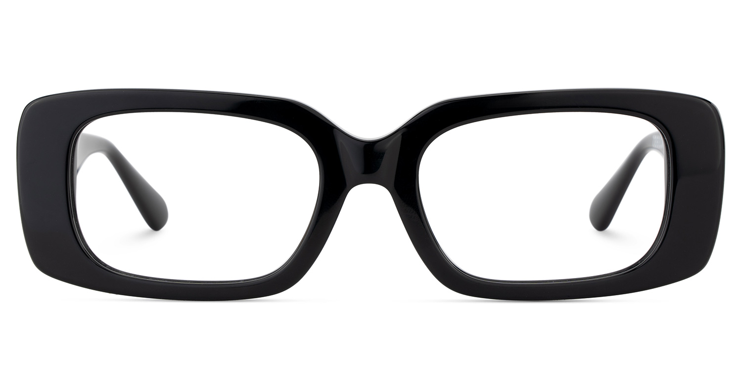 Jonas Rectangle Black Color Frame Glasses for Women | ZEELOOL Canada1