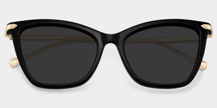 Hilary Butterfly Black Sunglasses