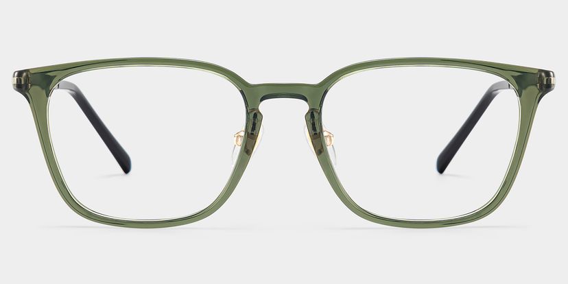 Lily Rectangle Green Glasses