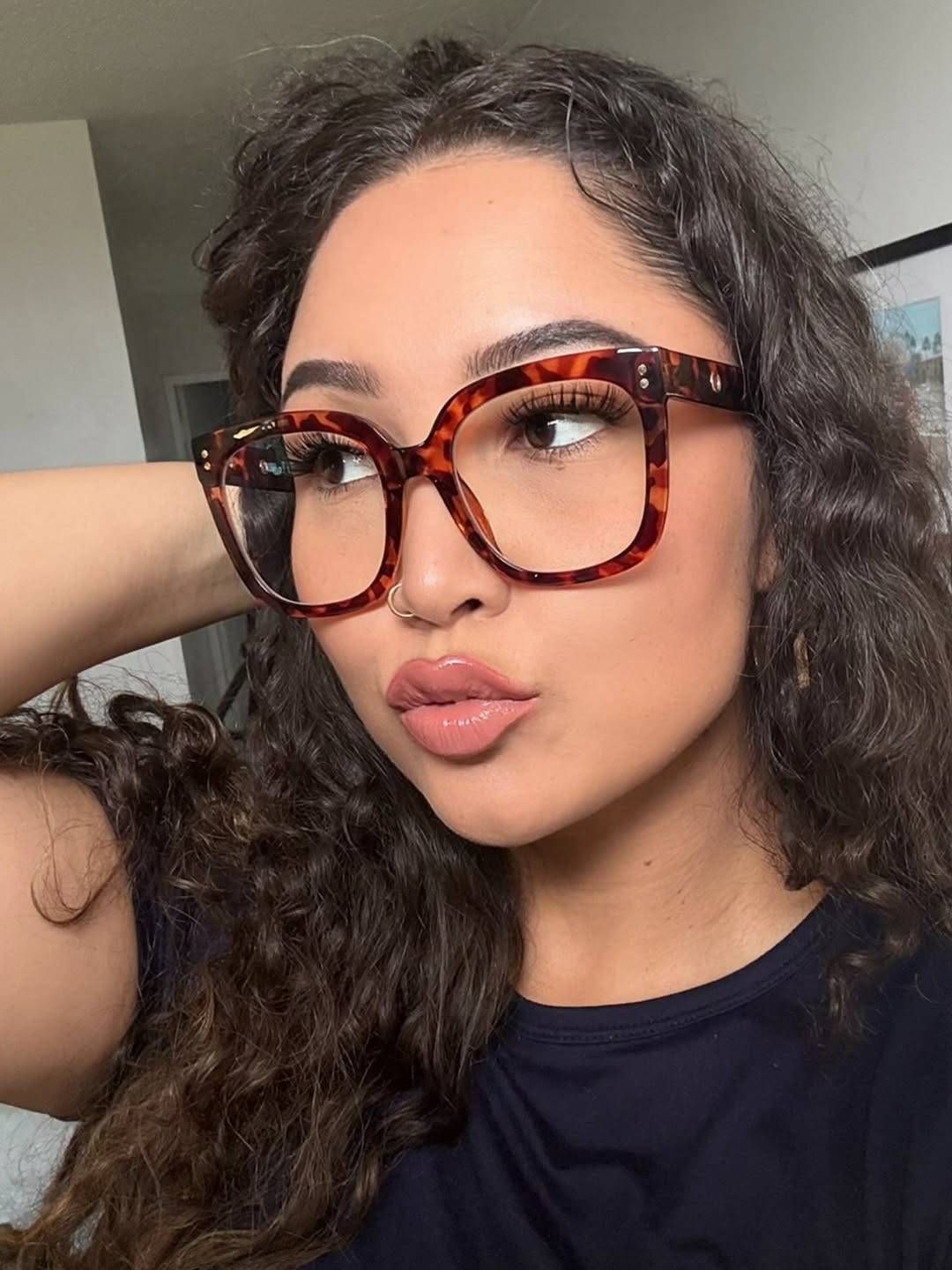 Ebony Tortoise Eyeglasses and Square Glasses Frames9