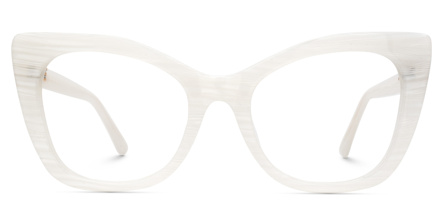 Vela Cateye White Designer Glasses on Sale | ZEELOOL Canada0