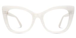 Vela Cateye White Glasses0