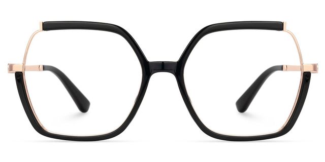 Alexia Square Black Glasses