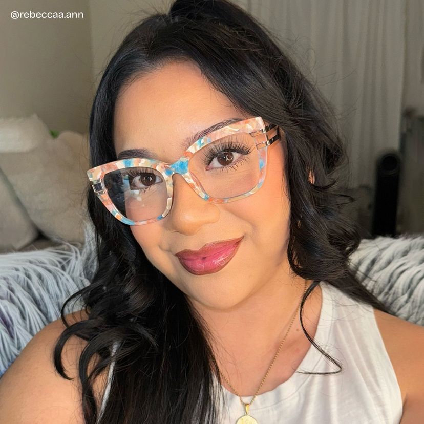 Kieran Rectangle Floral Glasses