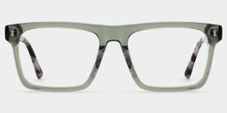 Henry Rectangle Gray Green Glasses0