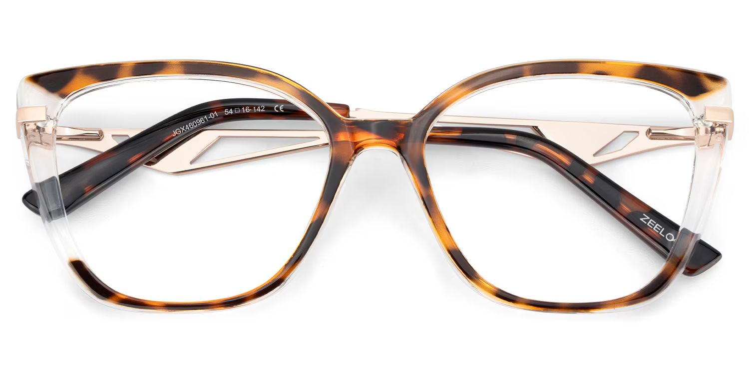 Cateye Shape Blue Light Blocking Glasses with Tortoise2