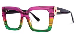 Josiah Square Multicolor Aurora Glasses1