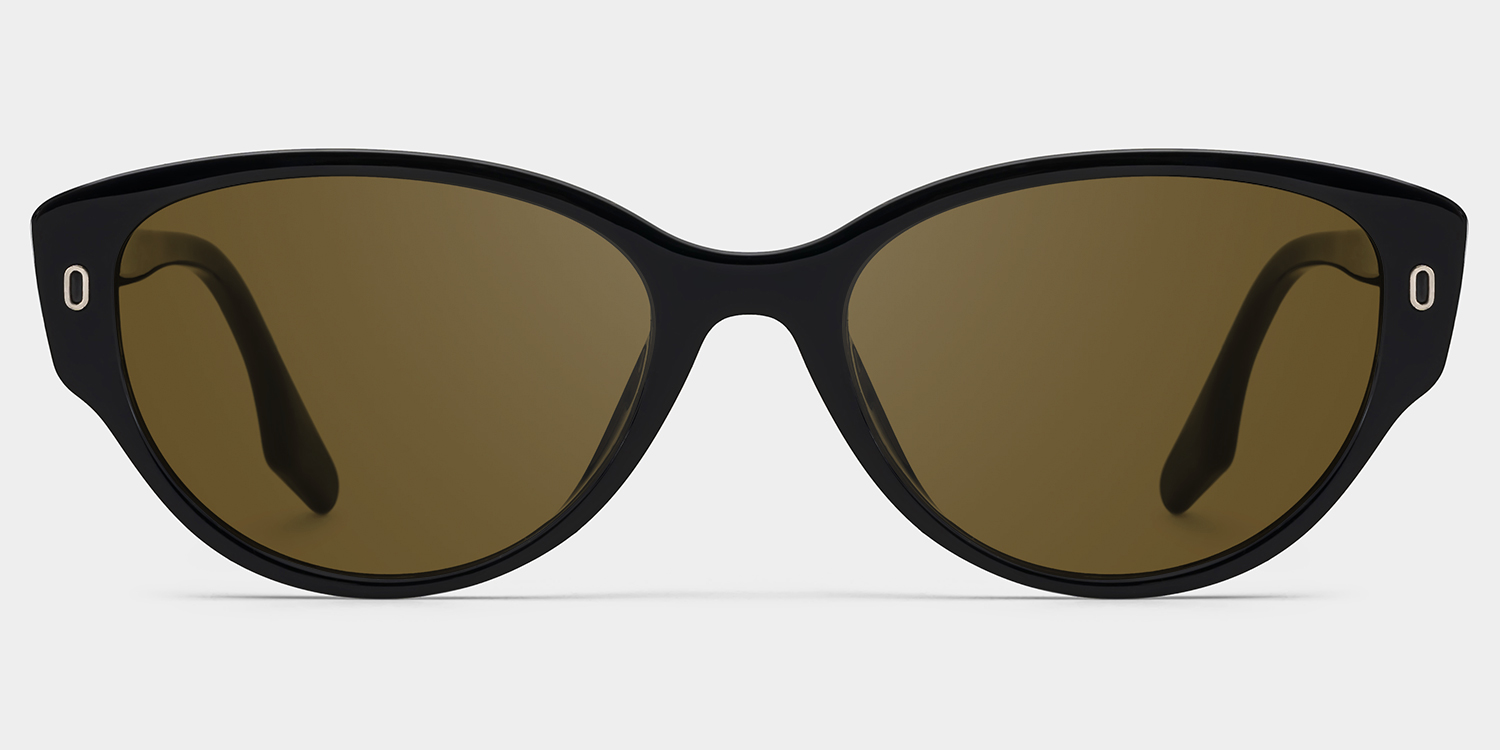 Livia black Frame Polarized Sunglasses with cat-eye Style Online | ZEELOOL Canada0