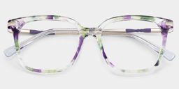 Jacqui Floral Square Glasses1