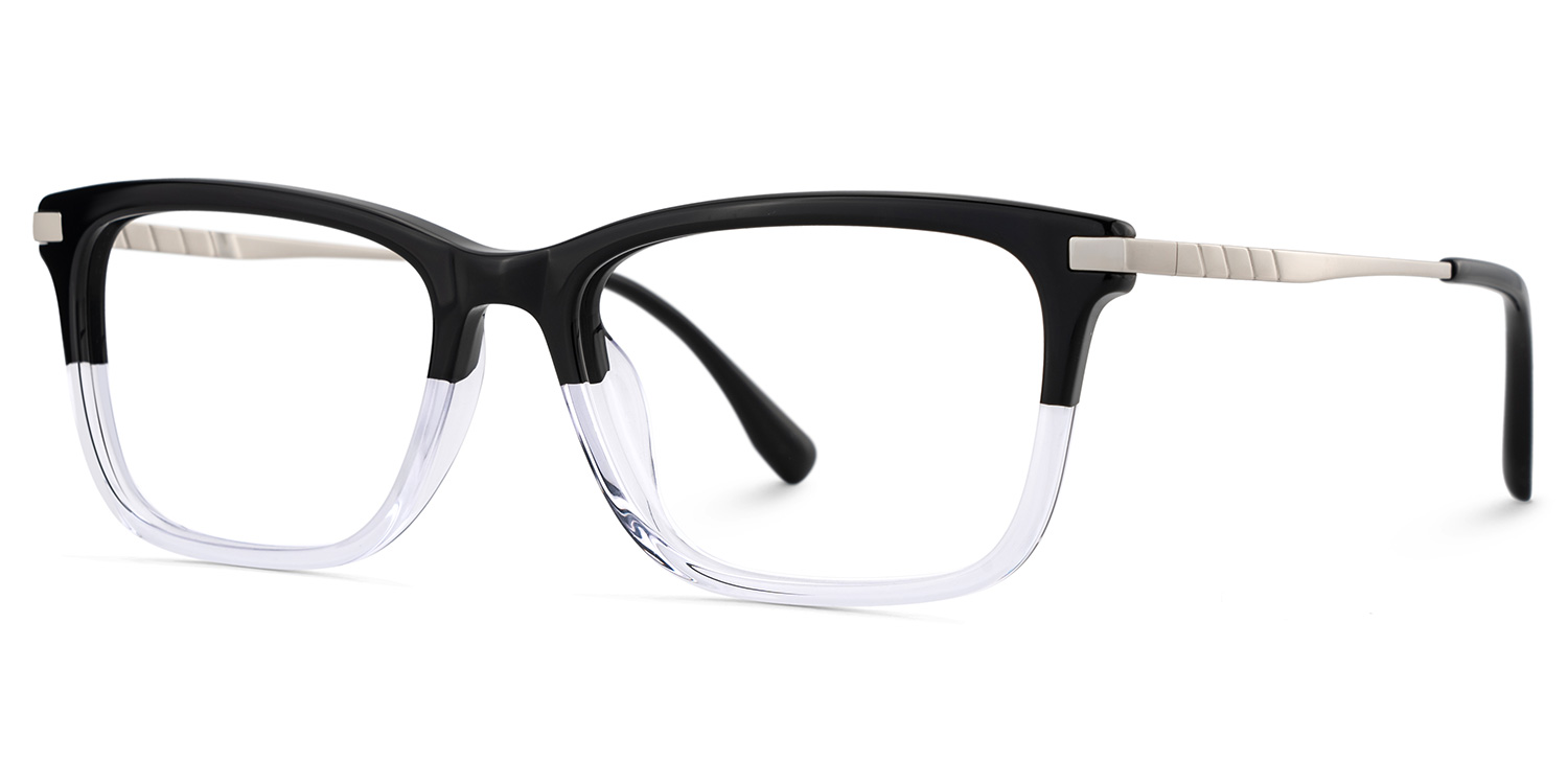 Zane Rectangle Black-crystle Color Frame Glasses for Men | ZEELOOL Canada3