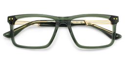 Emerson Rectangle Green Glasses2