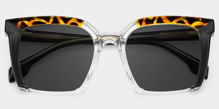 Misty Black Square Sunglasses